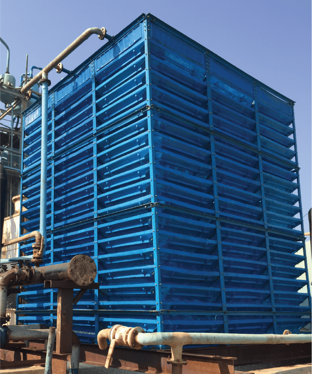 Natural draft cooling tower manufactured by Indo Fills Industries